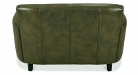Canapé club cuir 2 places vert olive