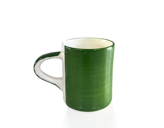 Tasse à café en céramique verte unie
