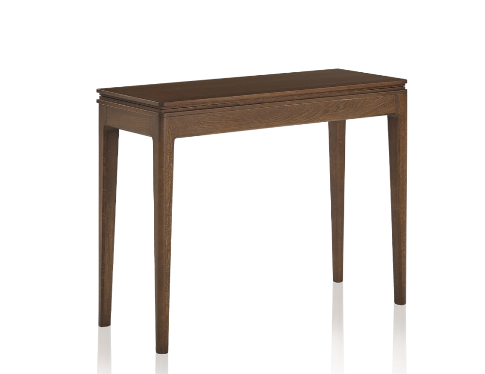 Console pliante en chêne teinte marron foncé 120x40 cm