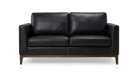 2 seater designer sofa ebony leather