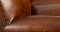 3 seater leather club sofa vintage brown studded armrests 3 seater leather club sofa vintage brown studded armrests