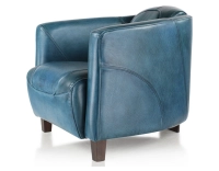 Fauteuil club cuir bleu Fauteuil club cuir bleu