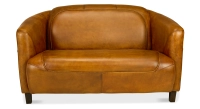 Canapé club cuir 2 places cognac Canapé club cuir 2 places cognac