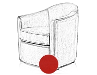 Leather club armchair red Leather club armchair red