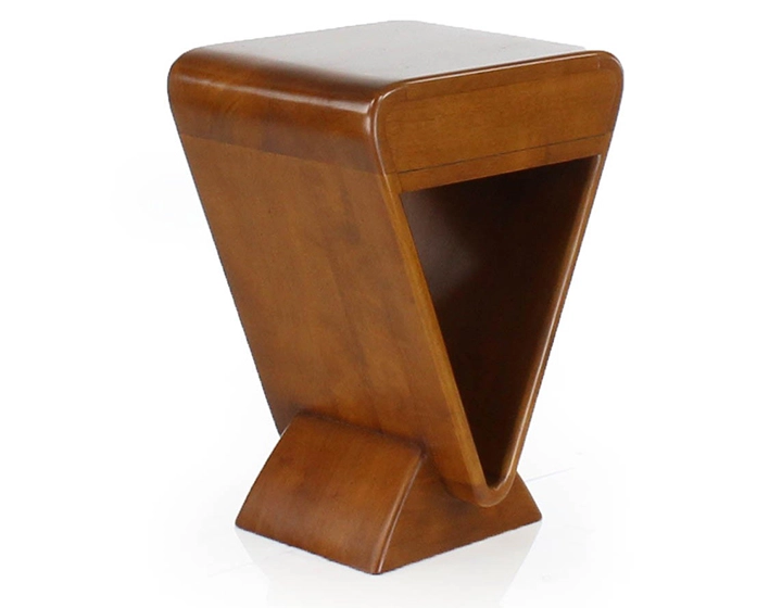 Table de chevet art déco bois teinte merisier Table de chevet art déco bois teinte merisier