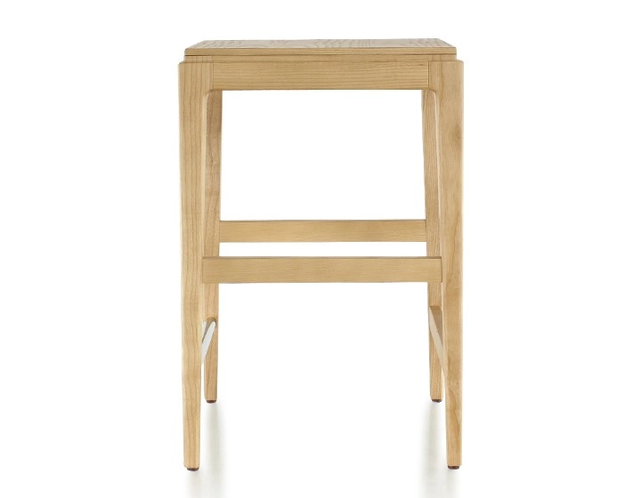 Tabouret de bar design H60 cm bois teinte naturelle assise bois Tabouret de bar design H60 cm bois teinte naturelle assise bois