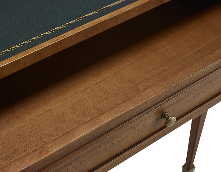 Bureau ancien style directoire plateau cuir vert L80 cm Bureau ancien style directoire plateau cuir vert L80 cm