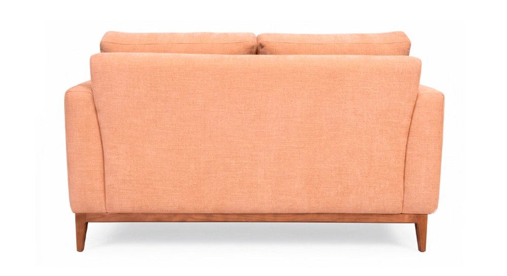 Canapé design 2 places tissu brun sienne