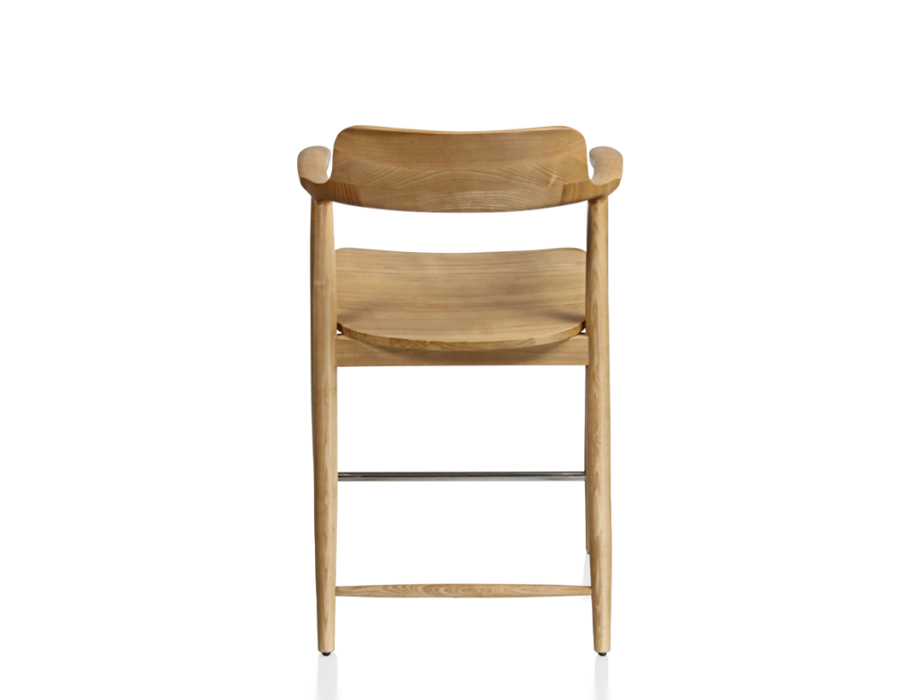 Bar stool H60 cm natural wood stain Bar stool H60 cm natural wood stain