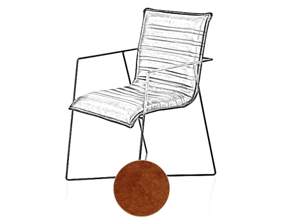 Fauteuil de bureau cuir marron clair