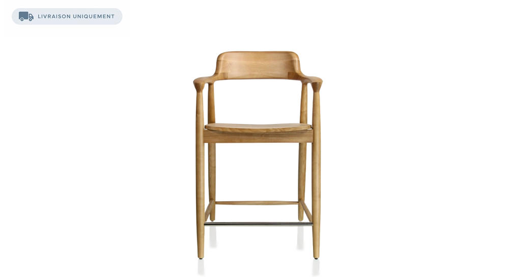 Bar stool H60 cm natural wood stain