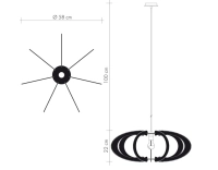 Suspension en bois et fil de coton tressage twist petit modèle Suspension en bois et fil de coton tressage twist petit modèle