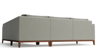 6-seater corner sofa pearl grey leather (2.5g - a - 2.5d) 6-seater corner sofa pearl grey leather (2.5g - a - 2.5d)