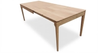 Table extensible en chêne 6 à 10 personnes avec plateau et allonges bois teinte naturelle 140x90 cm