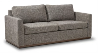 Canapé convertible 3 places tissus chiné marron