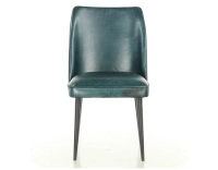 Chaise vintage cuir bleu Chaise vintage cuir bleu