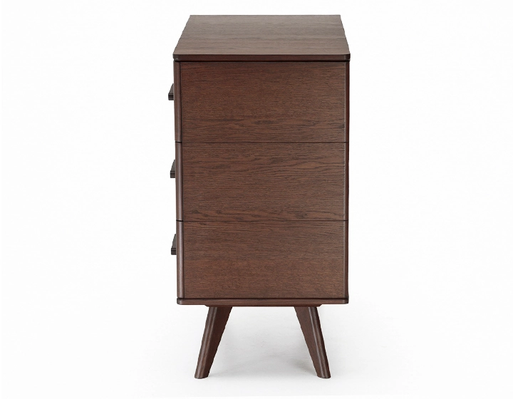 3-drawer oak chest of drawers dark brown stained wood 3-drawer oak chest of drawers dark brown stained wood