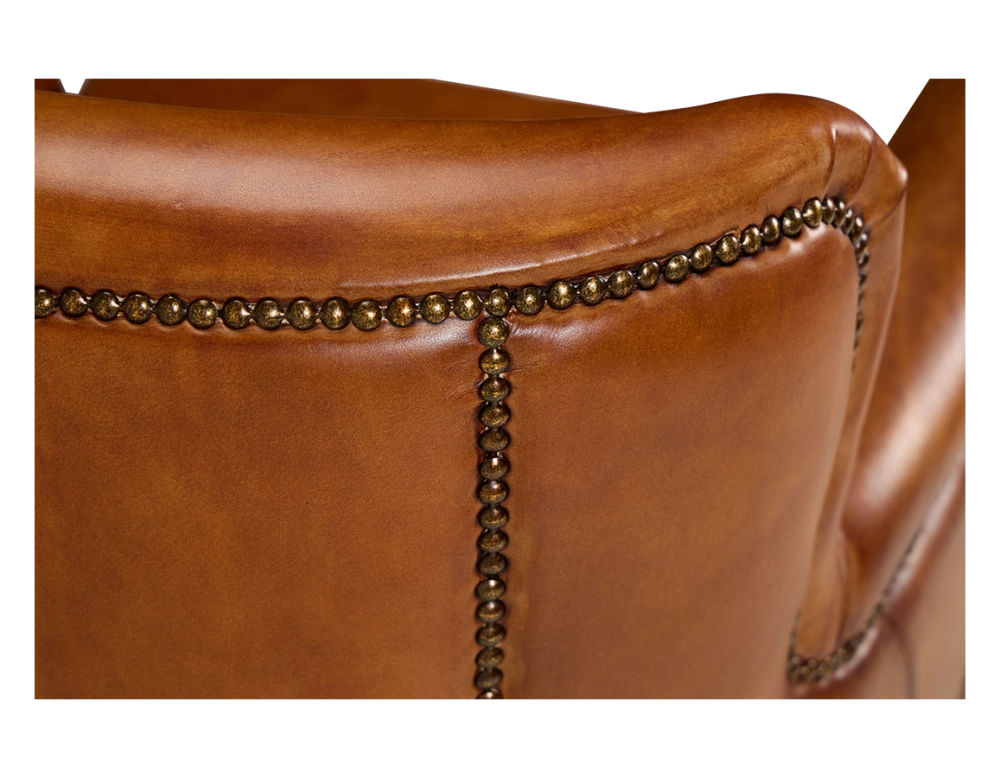 Leather club armchair light brown Leather club armchair light brown