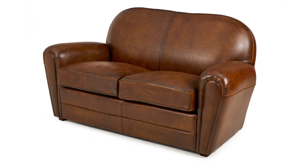2 seater leather club sofa vintage brown piped armrests 2 seater leather club sofa vintage brown piped armrests