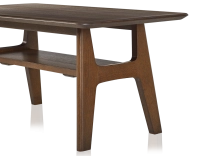 Table basse rectangulaire en chêne teinte marron foncé 100x50 cm 100x50 cm Table basse rectangulaire en chêne teinte marron foncé 100x50 cm 100x50 cm