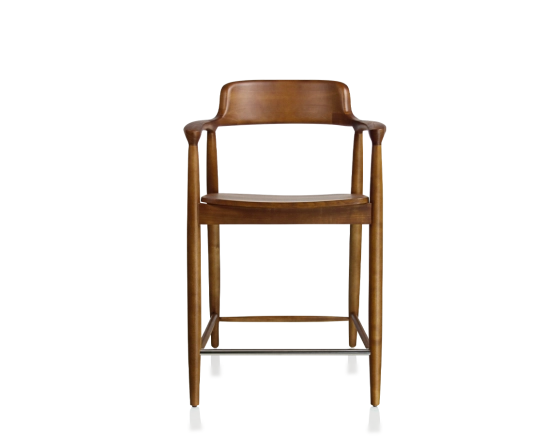 Bar stool H60 cm cherry-stained wood