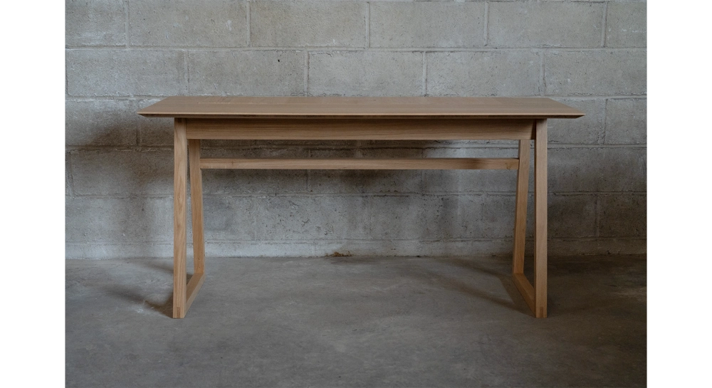 Bureau design en chêne teinte naturelle l150 cm