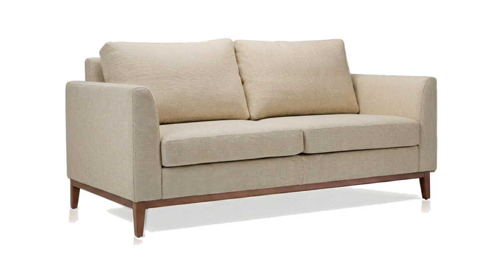 Canapé design 2,5 places tissu chiné beige