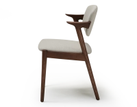 Dark brown stained design chair and natural beige fabric dark brown wood seat natural beige fabric Dark brown stained design chair and natural beige fabric dark brown wood seat natural beige fabric