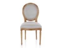 Chaise ancienne style Louis XVI bois teinte ancienne et tissu gris clair Chaise ancienne style Louis XVI bois teinte ancienne et tissu gris clair