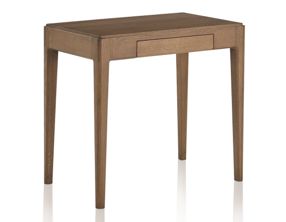 Bureau design en chêne teinte noyer L80 cm