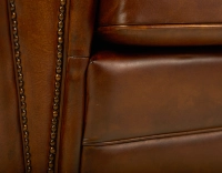 3 seater leather club sofa vintage brown studded armrests 3 seater leather club sofa vintage brown studded armrests