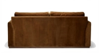 Canapé convertible 3 places tissu velours bronze