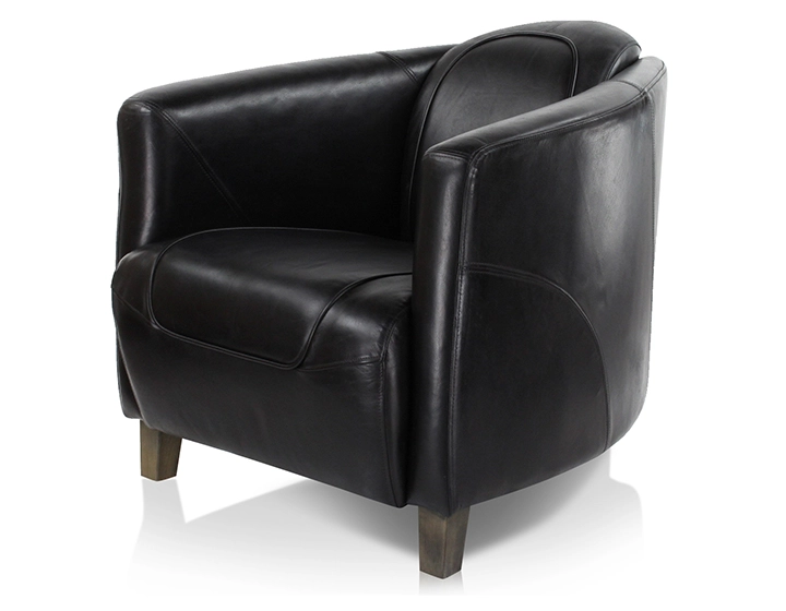 Fauteuil club cuir noir Fauteuil club cuir noir
