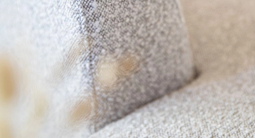 Canapé d'angle 6/7 places avec angle droit plus long tissu bouclé taupe clair (2,5G - A - 3D) Canapé d'angle 6/7 places avec angle droit plus long tissu bouclé taupe clair (2,5G - A - 3D)