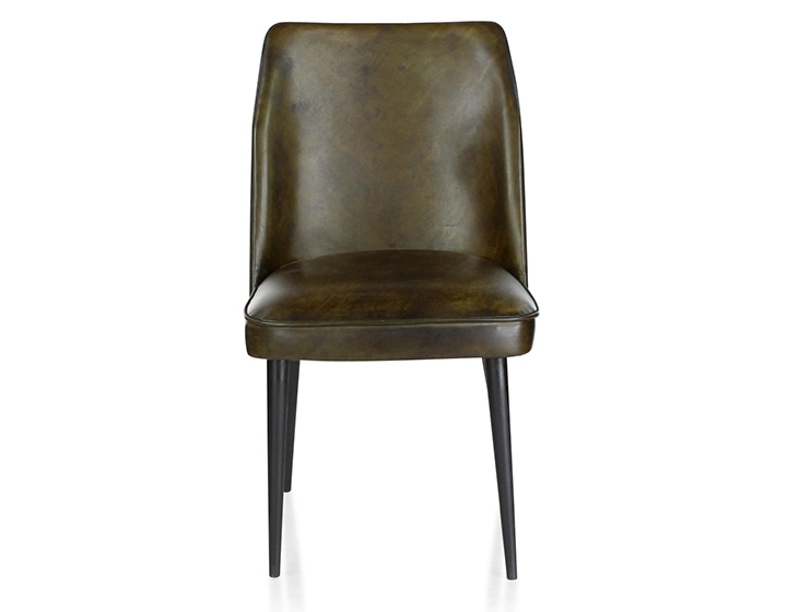 Chaise vintage cuir vert olive Chaise vintage cuir vert olive