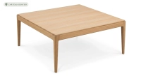 Extensible table for 6 to 10 people in oak and ceramic with wood extensions with natural wood finish and ossido ceramic top. 160x100 cm
