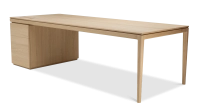 Bureau de direction chêne teinte naturelle plateau bois 250x100 Bureau de direction chêne teinte naturelle plateau bois 250x100