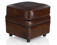Pouf cuir marron soutenu Pouf cuir marron soutenu