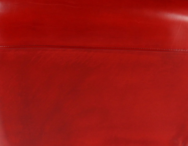 Chesterfield leather armchair red studded armrests Chesterfield leather armchair red studded armrests
