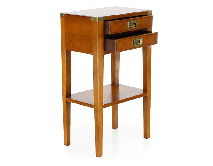 Table de chevet marine bois teinte merisier Table de chevet marine bois teinte merisier