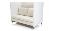 Canapé design alcôve tissu crème