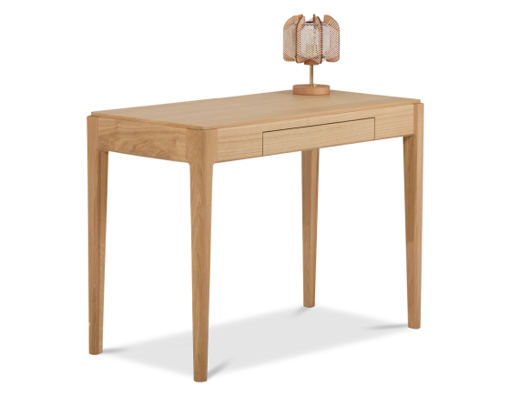 Bureau design en chêne teinte naturelle L80 cm
