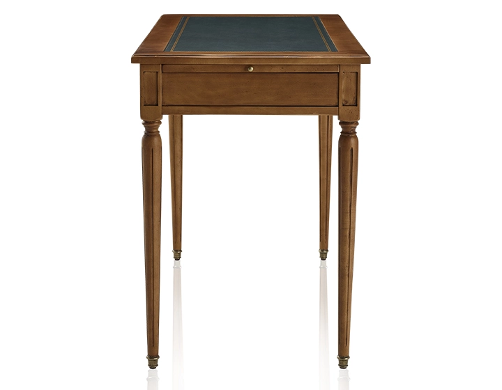 Bureau ancien style Louis XVI plateau cuir vert L110 cm Bureau ancien style Louis XVI plateau cuir vert L110 cm