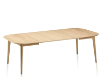 Table extensible en chêne 6 à 12 personnes avec plateau et allonges bois teinte naturelle 140x100 cm Table extensible en chêne 6 à 12 personnes avec plateau et allonges bois teinte naturelle 140x100 cm