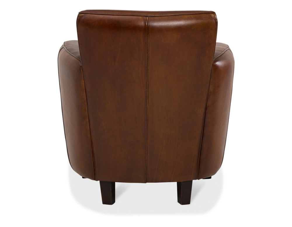 Fauteuil club cuir marron vintage Fauteuil club cuir marron vintage
