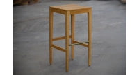 Tabouret de bar design H80 cm bois teinte naturelle assise bois Tabouret de bar design H80 cm bois teinte naturelle assise bois