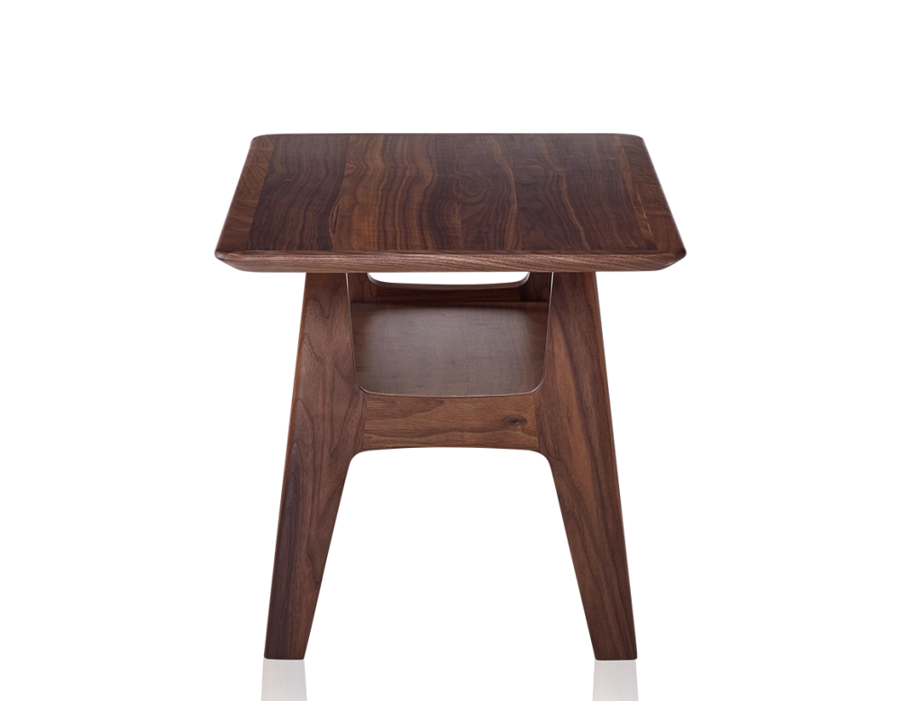 Rectangular walnut coffee table natural tint 100x50 cm 100x50 cm Rectangular walnut coffee table natural tint 100x50 cm 100x50 cm