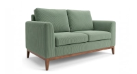 Canapé design 2 places tissu velours côtelé vert forêt