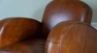 Fauteuil club cuir marron clair Fauteuil club cuir marron clair