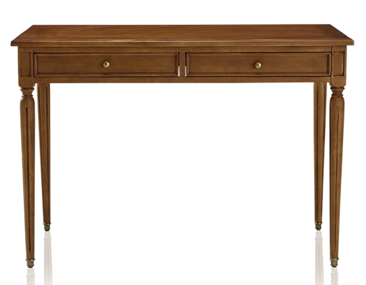 Bureau ancien style Louis XVI plateau bois L110 cm